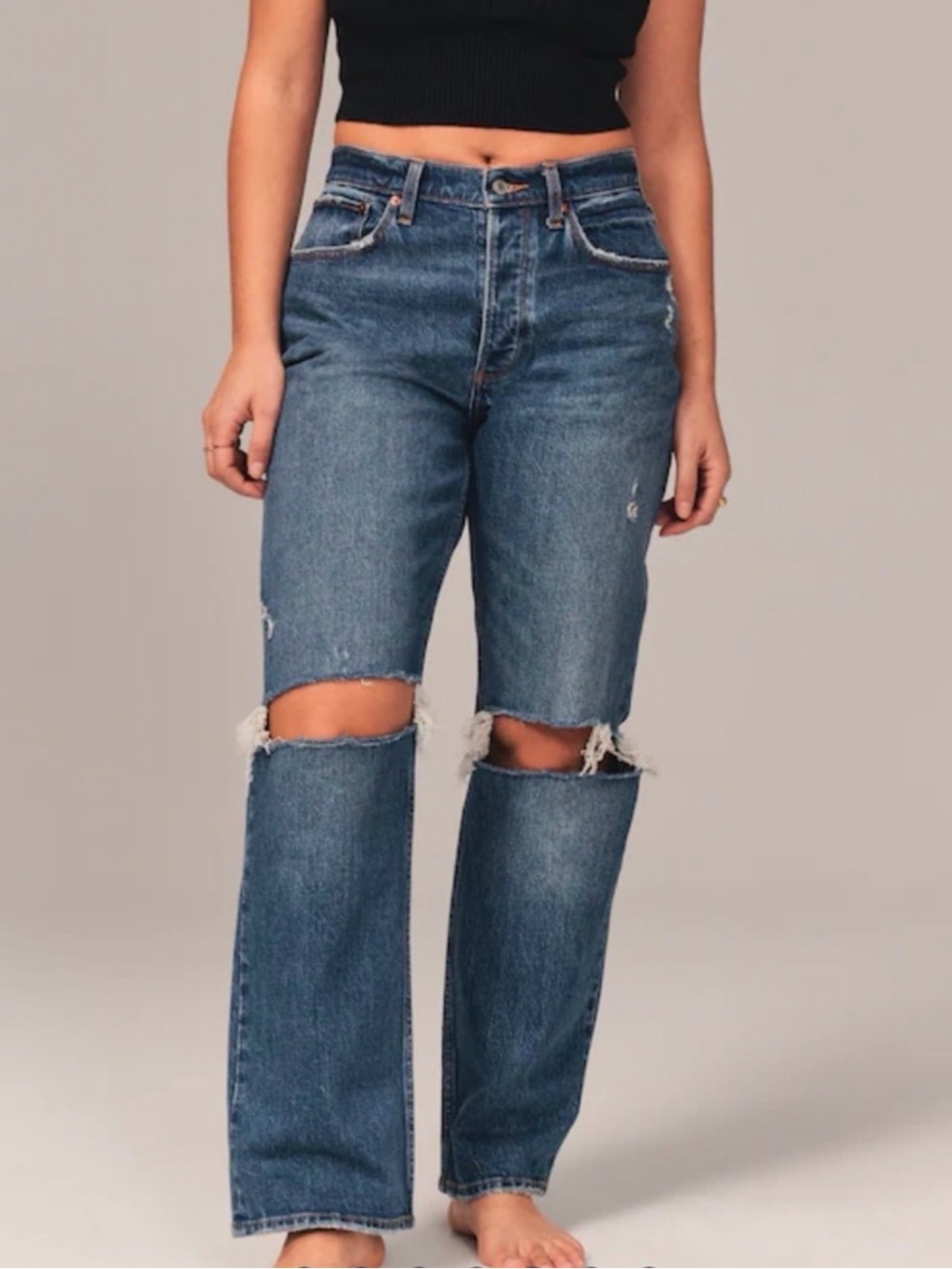 Abercrombie The 90s Baggy Curve Love Low Rise Jean Size 31 Long